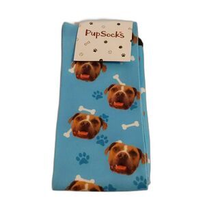 Pup Socks Blue Dog Socks Adult
